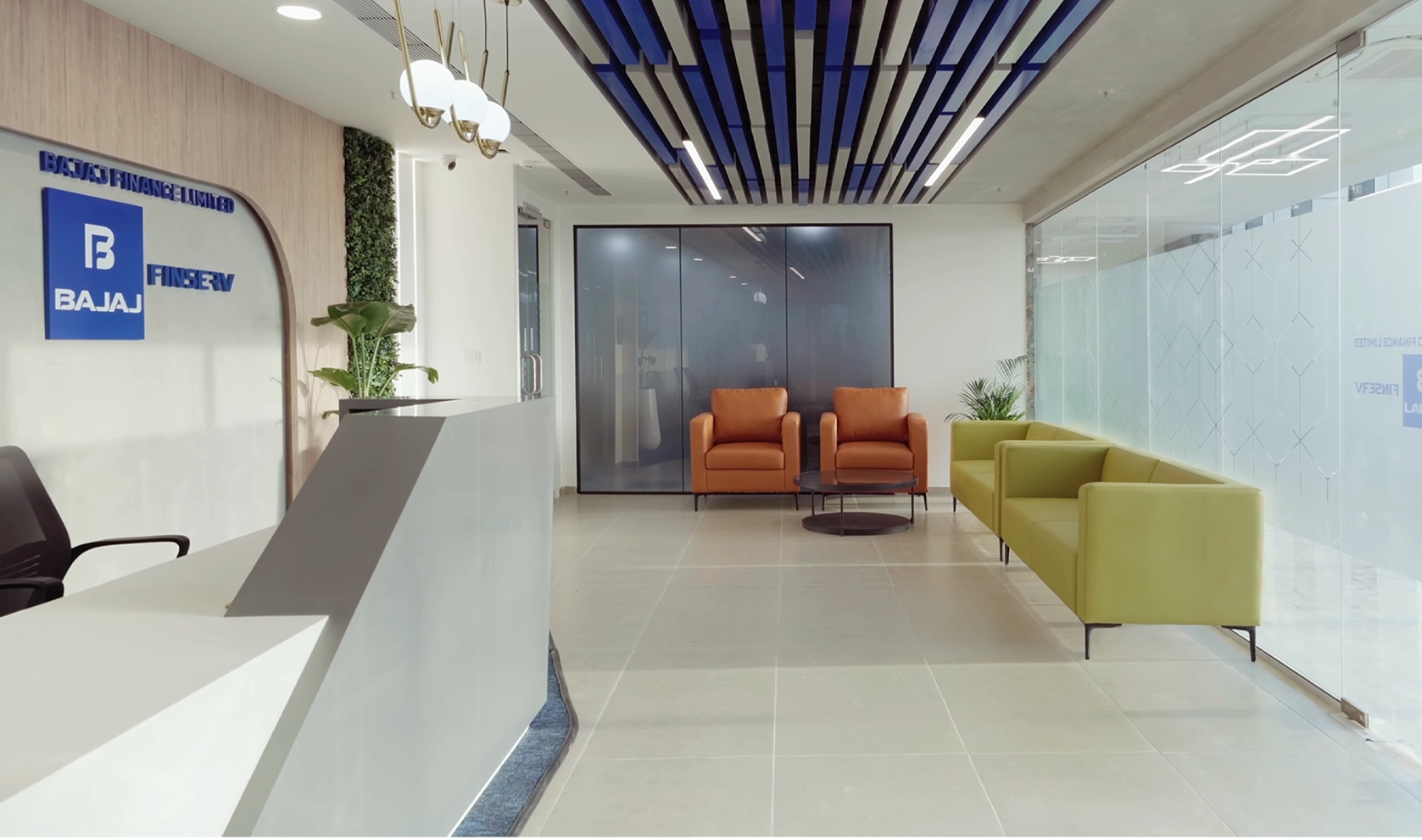 Bajaj Finserv Ltd Pune office interior design for the finance sector by DesignArcInteriors