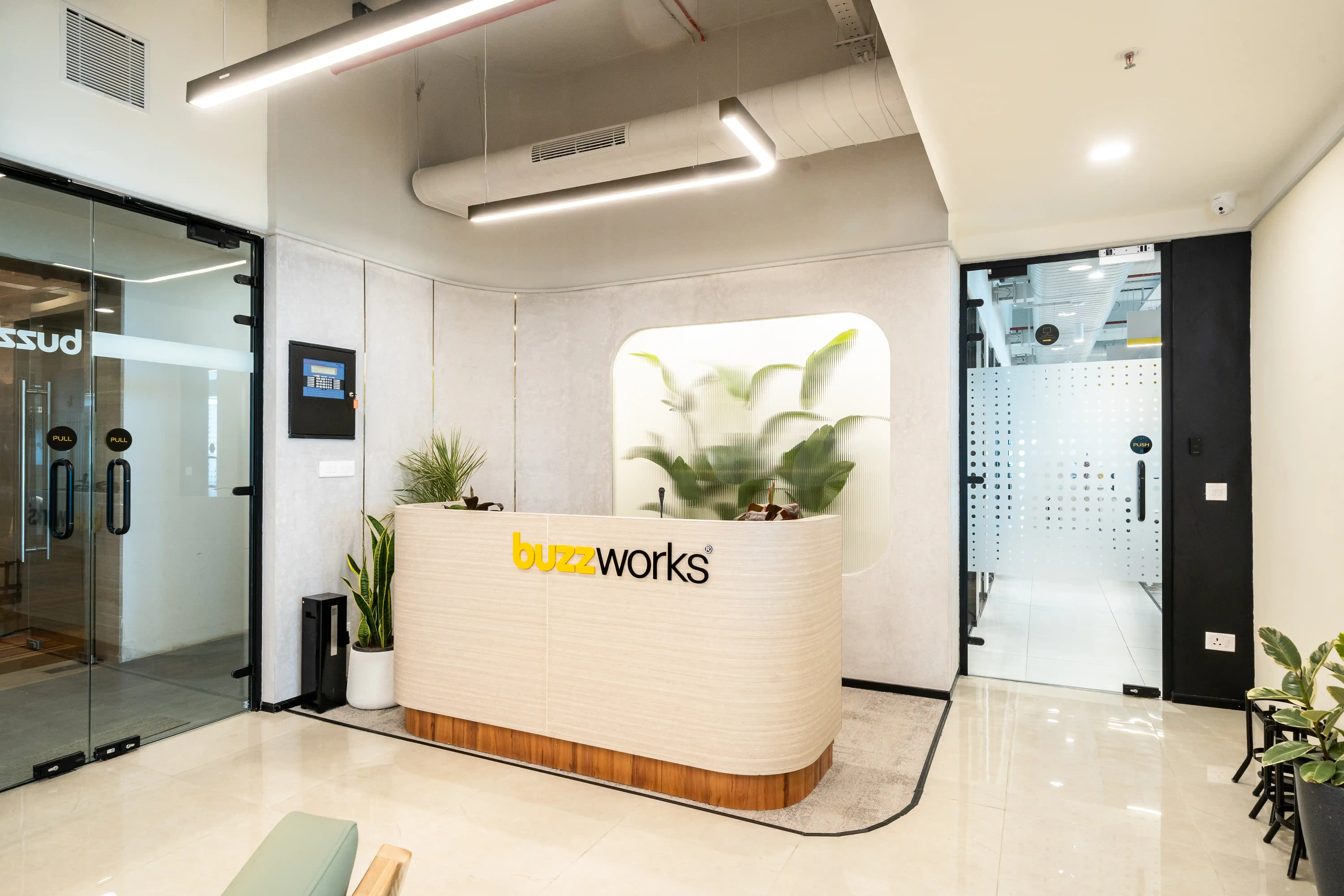 Buzzwork Coworking office interior design project in Bangalore by DesignArcInteriors
