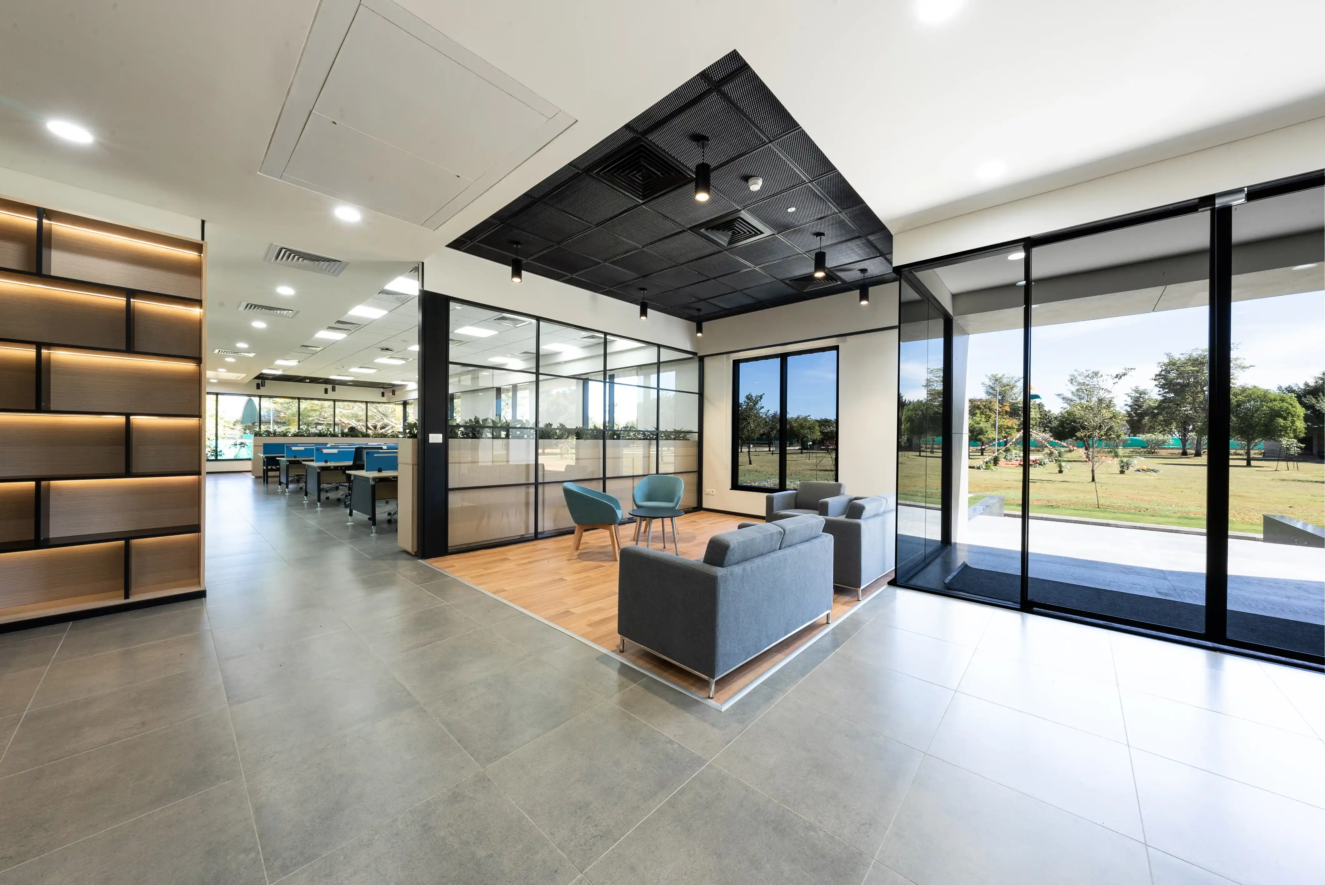 TVS Automotive office interior design project in Bangalore by DesignArcInteriors