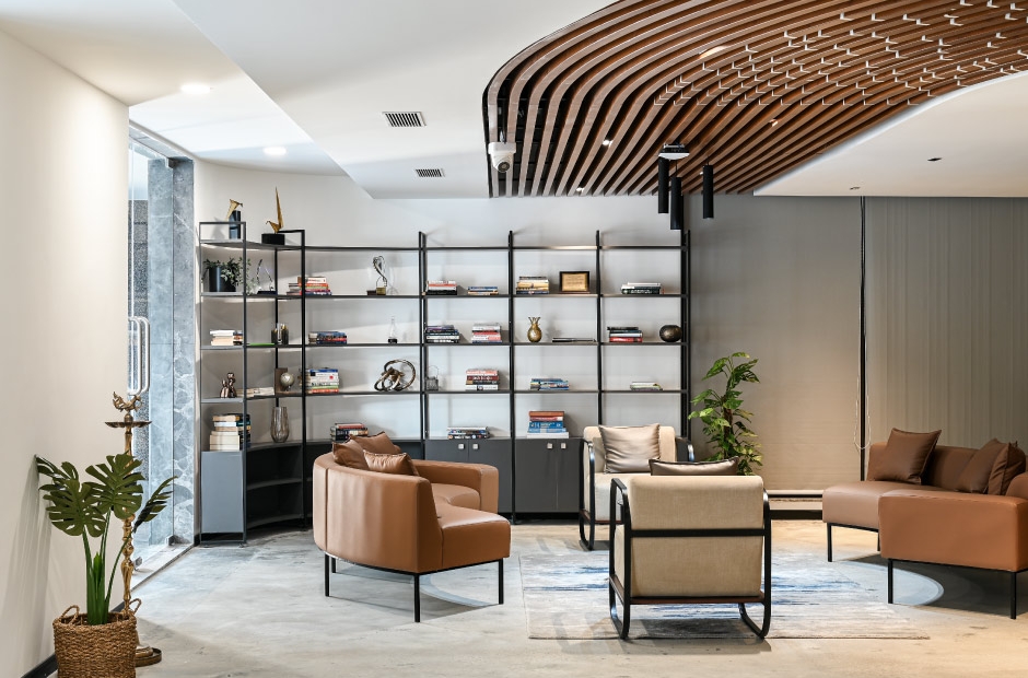 Consulting office interior for Zinnov in Bangalore designed by Design Arc Interiors 